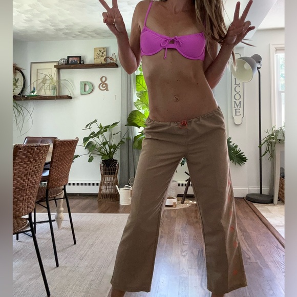 Y2K vintage amazing, extreme, low rise gorpcore utility Capri made in Brazil - Picture 3 of 16